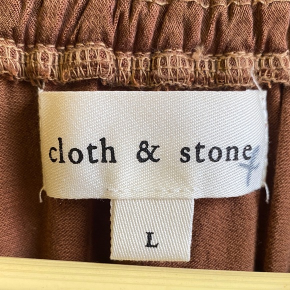Cloth & Stone Rich Brown Large Oversized Blouse Spring Anthropologie - Picture 2 of 10